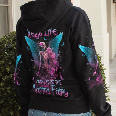 KARMA FAIRY SKULL SKELETON ROSE ALL OVER PRINT - TLTW0603237