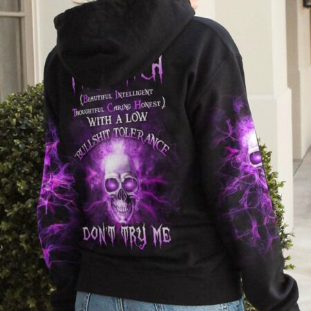 I'M A B DON'T TRY ME FIRE SKULL ALL OVER PRINT - YHLN1201231