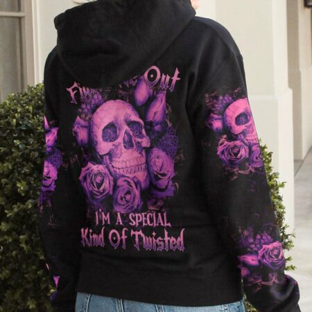 DON'T TRY TO FIGURE ME OUT PURPLE SKULL ROSE ALL OVER PRINT - TLTW1912221