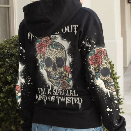 DON'T TRY TO FIGURE ME OUT LEOPARD SKULL ALL OVER PRINT - TLTY1411221