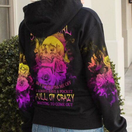 I AM A SWEET GIRL SKULL ROSE ALL OVER PRINT - YHHG1411224