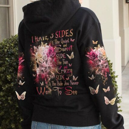 I HAVE 3 SIDES BUTTERFLY SKULL ALL OVER PRINT - TLNO1712221