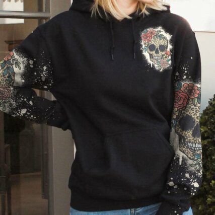 DON'T TRY TO FIGURE ME OUT LEOPARD SKULL ALL OVER PRINT - TLTY1411221