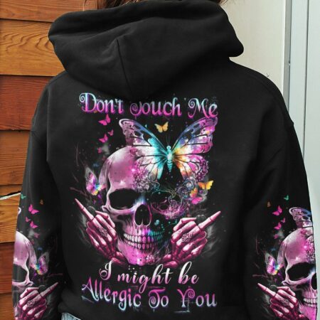 DON'T TOUCH ME BUTTERFLY SKULL ALL OVER PRINT - YHDU0803235