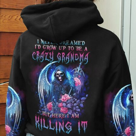 CRAZY GRANDMA REAPER ALL OVER PRINT - YHDU0803233
