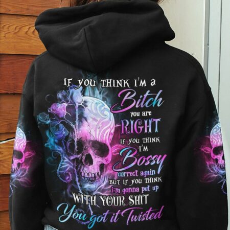IF YOU THINK ROSE SKULL PURPLE ALL OVER PRINT - TLNO1512222