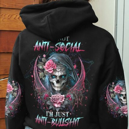 I'M NOT ANTI-SOCIAL SKULL ALL OVER PRINT - YHHG1303233
