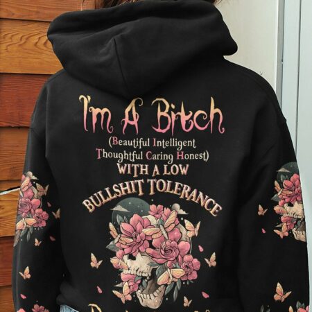 I'M A B FLOWER SKULL ALL OVER PRINT - TLTW2812221