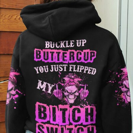 BUCKLE UP BUTTERCUP SKULL ALL OVER PRINT - TLTW1612223
