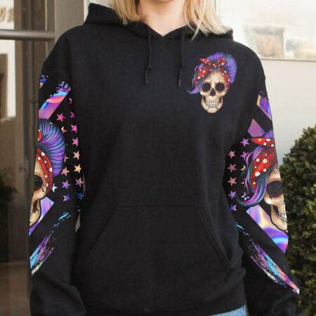 DON'T TRY TO PURPLE MESSY BUN FLAG ALL OVER PRINT - TLTR1512222