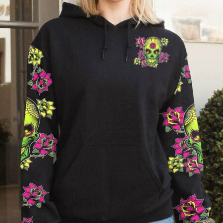 I HAVE 3 SIDES SUGAR SKULL ROSE ALL OVER PRINT - TLTW1712221