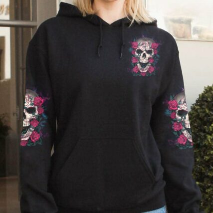 DON'T TRY TO FIGURE ME OUT SKULL ROSE ALL OVER PRINT - YHHG1811224