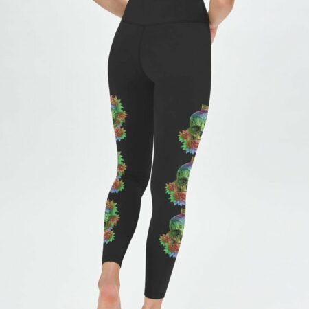 I TRY TO AVOID DRAMA TATTOOED SKULL SUNFLOWER ALL OVER PRINT - TLTW0401231