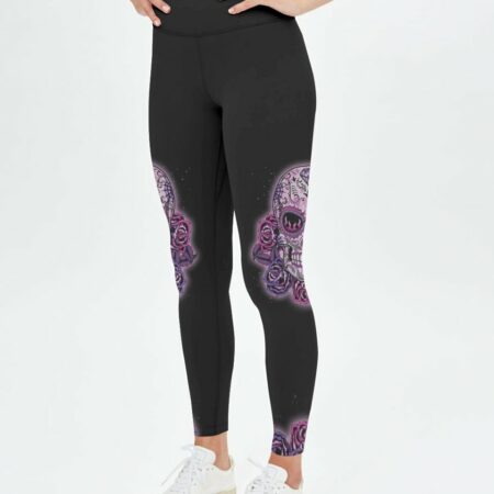 CAN YOU SEE THE F YOU SUGAR SKULL ROSE PURPLE ALL OVER PRINT - TLTW1302235