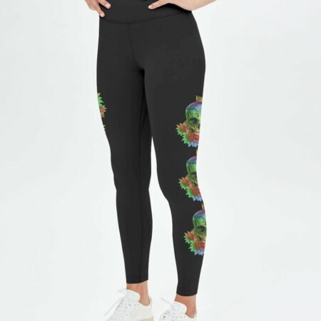 I TRY TO AVOID DRAMA TATTOOED SKULL SUNFLOWER ALL OVER PRINT - TLTW0401231