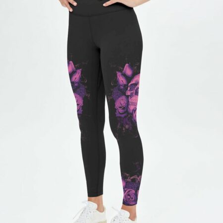DON'T TRY TO FIGURE ME OUT PURPLE SKULL ROSE ALL OVER PRINT - TLTW1912221