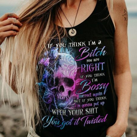 IF YOU THINK ROSE SKULL PURPLE ALL OVER PRINT - TLNO1512222