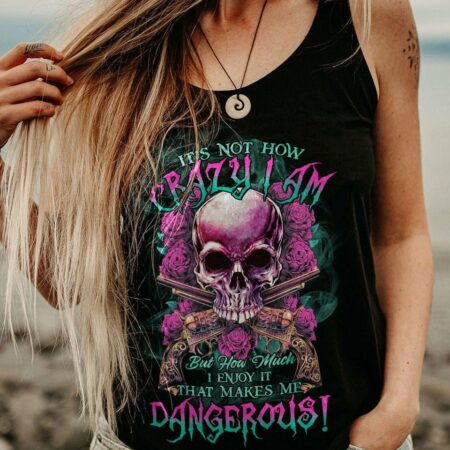 IT'S NOT HOW CRAZY ROSE SKULL G ALL OVER PRINT - TLTR0312222