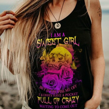 I AM A SWEET GIRL SKULL ROSE ALL OVER PRINT - YHHG1411224
