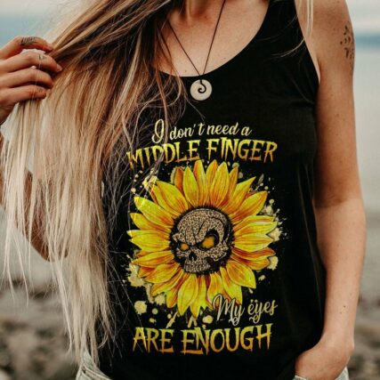 I DON'T NEED A M SKULL SUNFLOWER ALL OVER PRINT - TLNZ1811222
