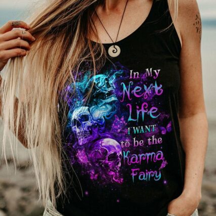KARMA FAIRY THREE SKULLS ALL OVER PRINT - YHHG2012224