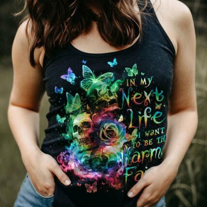 KARMA FAIRY 3 SKULLS ROSE ALL OVER PRINT - TLNO2412221
