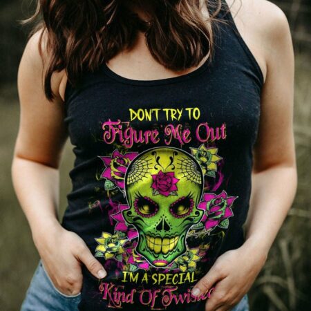 DON'T TRY TO FIGURE ME SUGAR SKULL ALL OVER PRINT - TLTW0512226