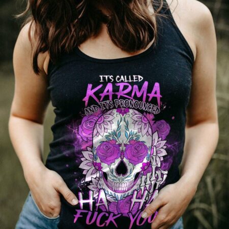 HAHA F YOU SUGAR SKULL PURPLE ALL OVER PRINT - TLNO1712223