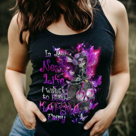 KARMA FAIRY SKULL PINK ALL OVER PRINT - TLTY1412224