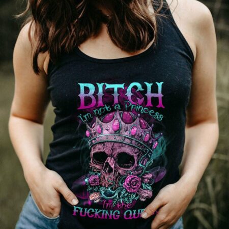 I'M THE FKING QUEEN SKULL PINK ROSE ALL OVER PRINT - TLTR0812221