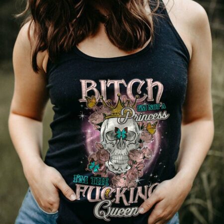 I'M FKING QUEEN ROSE WITH BUTTERFLY SKULL ALL OVER PRINT - TLTY1512221