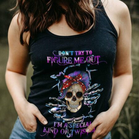 DON'T TRY TO FIGURE ME OUT PURPLE MESSY BUN ALL OVER PRINT - TLTW2511223