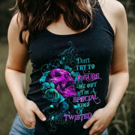 DON'T TRY TO FIGURE ME OUT ROSE SKULL ALL OVER PRINT - TLTW1312221