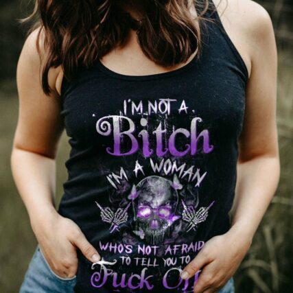 I'M NOT A B I'M A WOMAN SKULL SMOKE ALL OVER PRINT - TLTW0901232