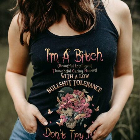 I'M A B FLOWER SKULL ALL OVER PRINT - TLTW2812221