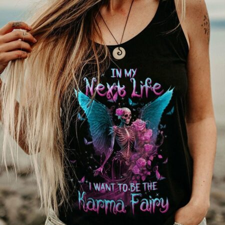 KARMA FAIRY SKULL SKELETON ROSE ALL OVER PRINT - TLTW0603237