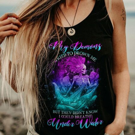 MY DEMONS TRIED TO DROWN ME MERMAID ALL OVER PRINT - YHHG1702234