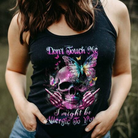 DON'T TOUCH ME BUTTERFLY SKULL ALL OVER PRINT - YHDU0803235