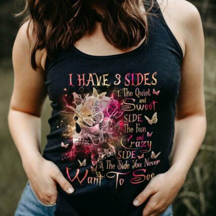 I HAVE 3 SIDES BUTTERFLY SKULL ALL OVER PRINT - TLNO1712221
