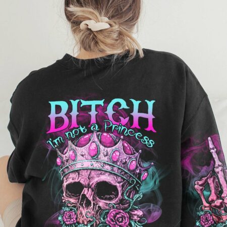 I'M THE FKING QUEEN SKULL PINK ROSE ALL OVER PRINT - TLTR0812221