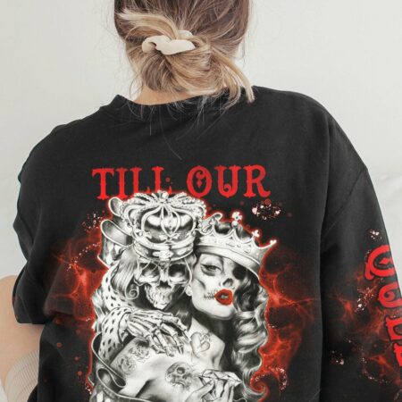 FROM OUR FIRST KISS KING QUEEN COUPLE SKULL ALL OVER PRINT - TLNO2612222