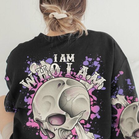 I AM WHO I AM SKULL BONES ALL OVER PRINT - TLTY0811224