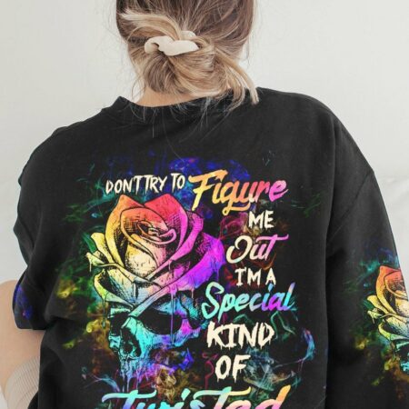 DON'T TRY TO FIGURE ME OUT ROSE SKULL ALL OVER PRINT - TLTW0803234