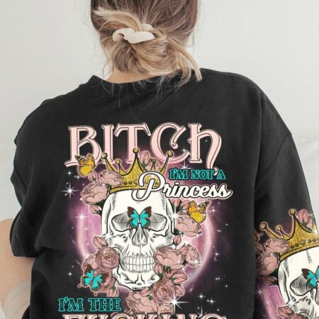 I'M FKING QUEEN ROSE WITH BUTTERFLY SKULL ALL OVER PRINT - TLTY1512221
