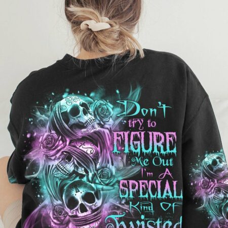 DON'T TRY TO FIGURE ME OUT 3 SKULLS ALL OVER PRINT - TLNO1012222