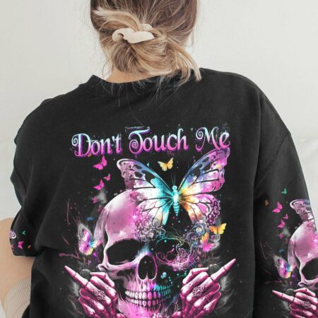 DON'T TOUCH ME BUTTERFLY SKULL ALL OVER PRINT - YHDU0803235