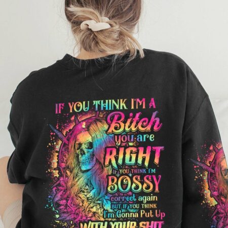 IF YOU THINK I'M A B LONG HAIR SKULL ALL OVER PRINT - TLTY3011222