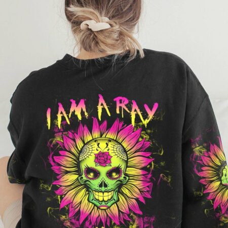 I AM A RAY OF FKING SUNSHINE SUGAR SKULL SUNFLOWER ALL OVER PRINT - TLTW0612224