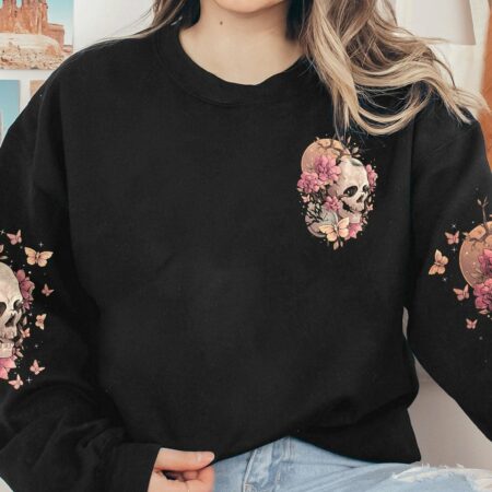 I AM A SWEET GIRL FLOWER SKULL ALL OVER PRINT - TLNZ2712224