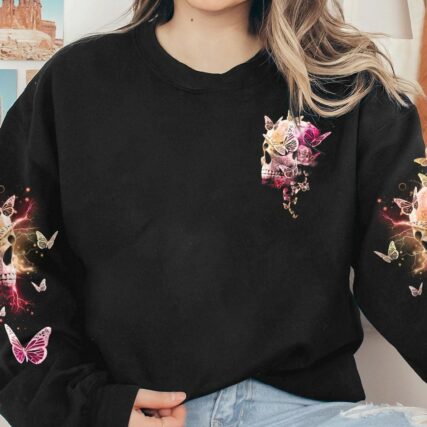 I HAVE 3 SIDES BUTTERFLY SKULL ALL OVER PRINT - TLNO1712221